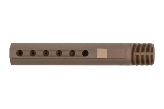 Geissele Automatics MIL-SPEC AR-15 receiver extension is a 6-position AR buffer tube with DDC finish